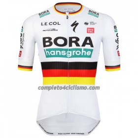 Maglia 2023 BORA-Hansgrohe Campione Di Germania Manica Corta Bianco